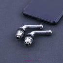 4pcs 90 Degrees Angle Bolt In Tubeless Chrome Plated Metal Tire Valve Stems