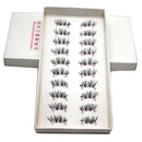 10 Pair Half/Mini/Coner Winged Cross False Eyelashes Handmade Black Eye Lashes