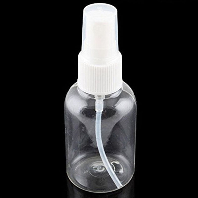 5Pcs Clear 50ml Empty Spray Bottle Travel Transparent Plastic Perfume Atomize TE