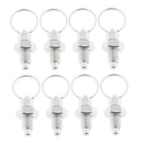 8x Stainless Steel Non Lock-Out Indexing Plunger w/ Pull Ring M8