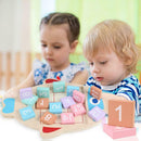 Wooden Board Children Colorful Montessori Learning Teaching Math Toys