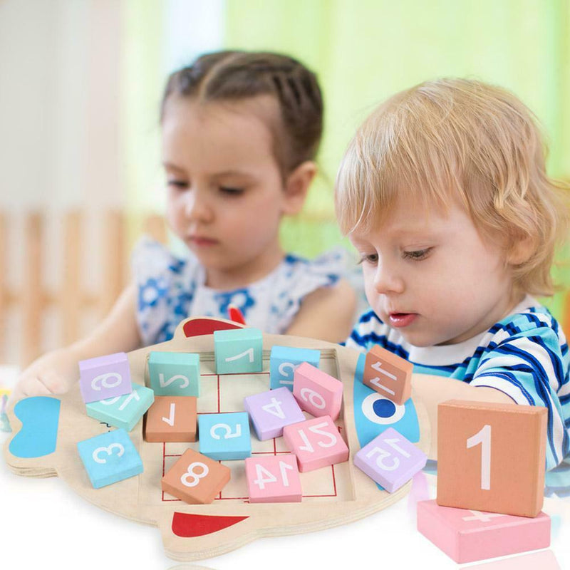 Wooden Board Children Colorful Montessori Learning Teaching Math Toys