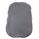 Baby Infant Knit Crochet Swaddle Wrap Swaddling Blanket Sleeping Bag Gray