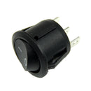 10PCS Black Mini Round 3 Pin SPDT ON-OFF Rocker Switch Snap-in M4Q6
