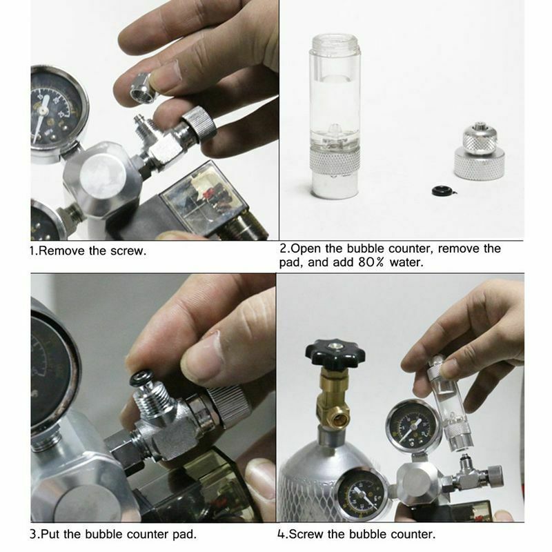 Aquarium Co2 Regulator Tank Live Plant Flow Pressure Control Check Valve Bu