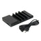 USB Charging Station 4 Port Dock Stand Desktop Multi Charger For Phone Tablet PC
