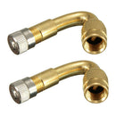 Pairs 45 Degree Tyre Valve Extension Adaptor Motorcycle Car Tire Stem Exten I1O1