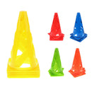 5 Pieces 9" PE Sport Training Traffic Cone for Soccer Football Basketball Yellow
