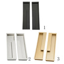 1 Pair Zinc Alloy Concealed Flip Handle Kitchen Cabinet Pull Black