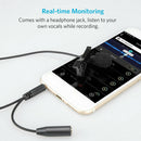 3.5mm Clip-on Lapel Lavalier Microphone and Headphone Jack for Cell Phone PC