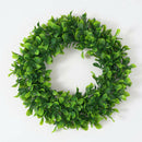 16.5" Wreath Artificial Green Leaves Door Wreath Leaves Garland for Home Office