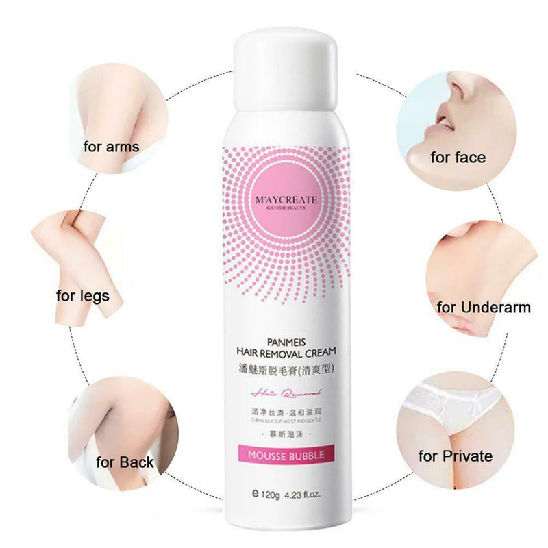 120g Natural & Painless Hair Remover Mousse Spray women