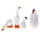 4pcs Realistic Swan and Ducks Animal Statues Lawn Ornaments for Outdoor Indoor