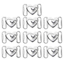 10 Set Heart Hook and Eye Fastener for Bra/Dress/Corset Sew On Hidden Button
