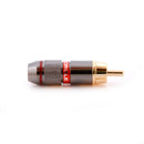 UK_4x Metel Quality RCA Phono Male Plug Solder Connector Adapter Terminal H FT