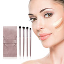 4pcs Eye Shadow Makeup Brushes Kit Soft Eyeshadow Blending Brush (Purple)