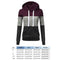 Stitching Women Long Sleeve Hit Color Autumn Leisure Hoodies (Red M) A#S