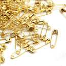 1000Pcs Golden Tone Mini Safety Pins for Brooch Badge Fastening Sewing Cra RQU