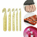 5Pcs 12mm/15mm/18mm/20mm/25mm Huge Crochet Hooks Set Plastic Knitting Needl E4J4