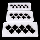 3pcs Rhombus lace fondant cookie cutter fondant mold cake decorating tool ME FT