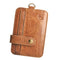 Vertical Leather ID Cards Holder Travel Money  Purse Case Snap Button