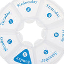 7 Days Medicine Pill Box Mini Round Portable Travel Storage Vitamin Box 3C