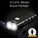3xL2Usb Rechargeable Built-In 5200Mah 3Modes Bicycle Light Waterproof Headl