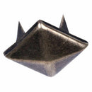 100pcs Claw nails punk Rivets Studs square bronze pyramid M6A3