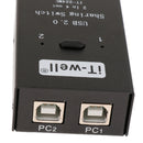 USB 2.0 Manual Sharing Switch KVM Selector 4 Port HUB For PC Scanner Printer