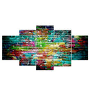 5pcs Self-adhesive PVC Print Wall Art Painting Picture Home Wall Decor