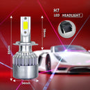 2x High Power 900W 135000LM H7 COB LED Headlight Kit Low Beam 6500K White