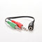 3.5mm Female to 2 Male Jack Plug Audio Stereo Headset Mic Splitter Cables 1X TO