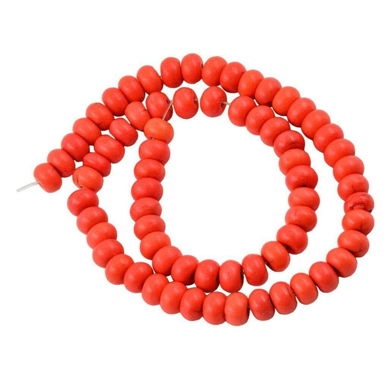 1 Strand Orange Turquoise Rondelle Loose Beads for Jewelry Making Beading