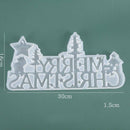 Silicone Cake Mold Merry Christmas Fondant Cake Decorating alphabet Tool Kitchen