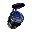 Mobile Phone Car Charger Motorcycle Universal Fast Dual USB Quick Charge 3.0