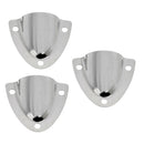 3x Stainless Steel Midget Clam Shell Wire Cable Vent Cover For Boat Yacht