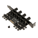 PCI 8 Way Desktop Computer Cooling Fan Speed Controller Cooler with LED light