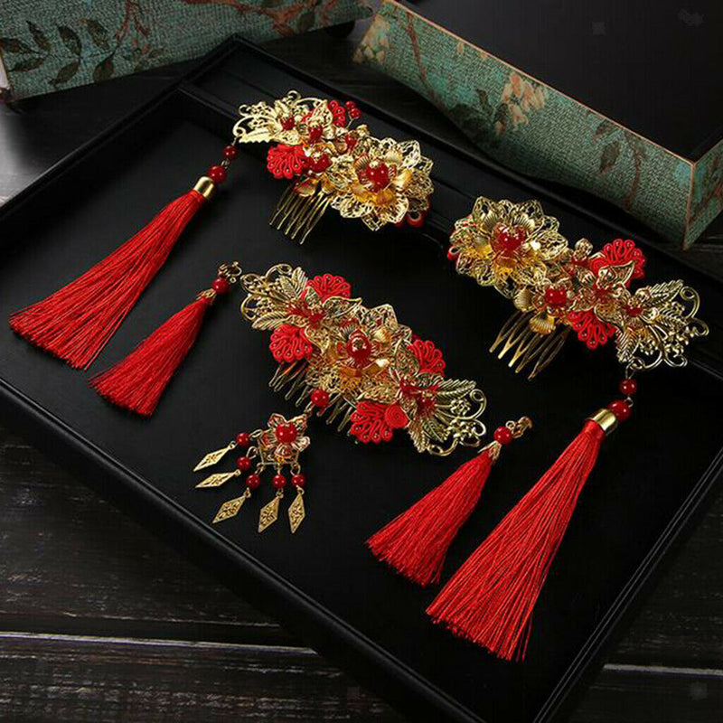 Unforgettable Classical Chinese Wedding Hair Accessories Chic Bridal Headdress
