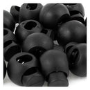 Adjustable Round Toggle Spring Loaded Rope Lanyard Cord Locks 15 Pcs