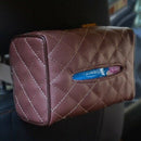 Car Seat Back Type Interior Portable Fashion Leather Brown Tissue Box