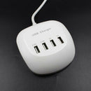 4-Port 3.4A 77W USB HUB Phone Desktop Wall Charger Fast Charging Station PMR