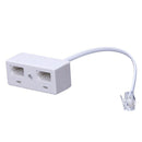 RJ11 Plug to Dual UK BT Telephone Socket Convertor C4J8