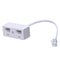 RJ11 Plug to Dual UK BT Telephone Socket Convertor C4J8