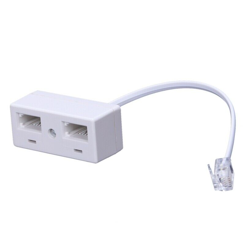 RJ11 Plug to Dual UK BT Telephone Socket Convertor C4J8