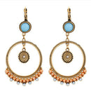Fashion Bohemia Crystal Round Hollow Out Drop Dangle Earrings Statement Jewel-OZ