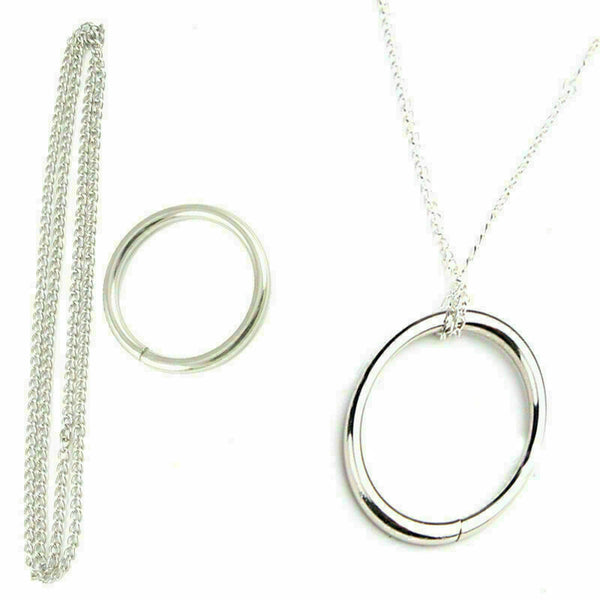 Fancy Magic Ring and Chain Cool Magic Trick ps Metal Knot Ring On Chain . A U2H6