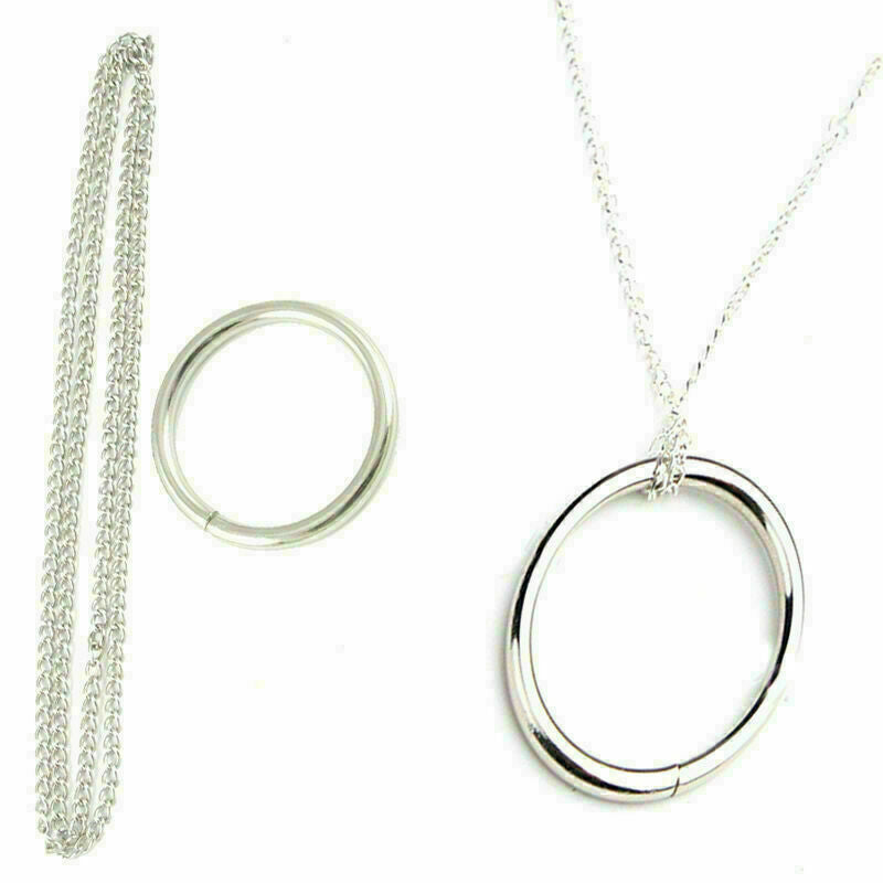 Fancy Magic Ring and Chain Cool Magic Trick ps Metal Knot Ring On Chain . A U2H6