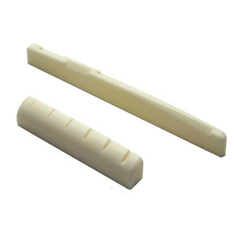 Acoustic Guitar Bone Bridge Saddle and Nut Kit With Guitar Accessories Part