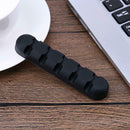 Silicone Desktop Charger Cable Wire Clip Holder Cord Line Organizer(Black)