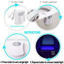 LED Toilet Bowl Night Light Motion Light Activated Flexible Arm 8 Colors ST709